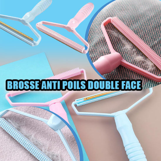 Brosses anti-peluches réutilisables double face, nettoyeurs de